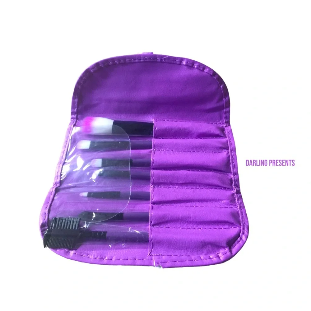 Makeup Brush Set Women Color Purple